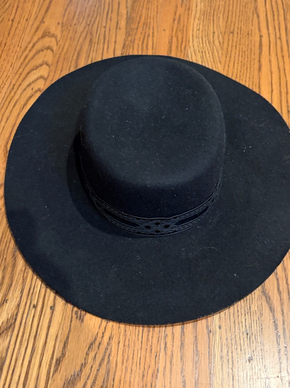 Lack Of Color Black Wide Brim Wool Hat